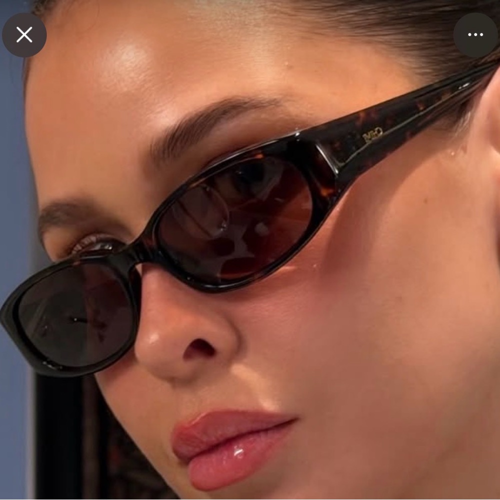 mango vintage Brown Tortoise Round Small Frame Sunglasses